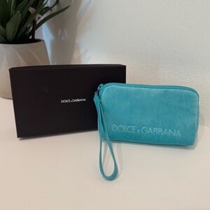 Dolce & Gabbana Turquoise Wristlet